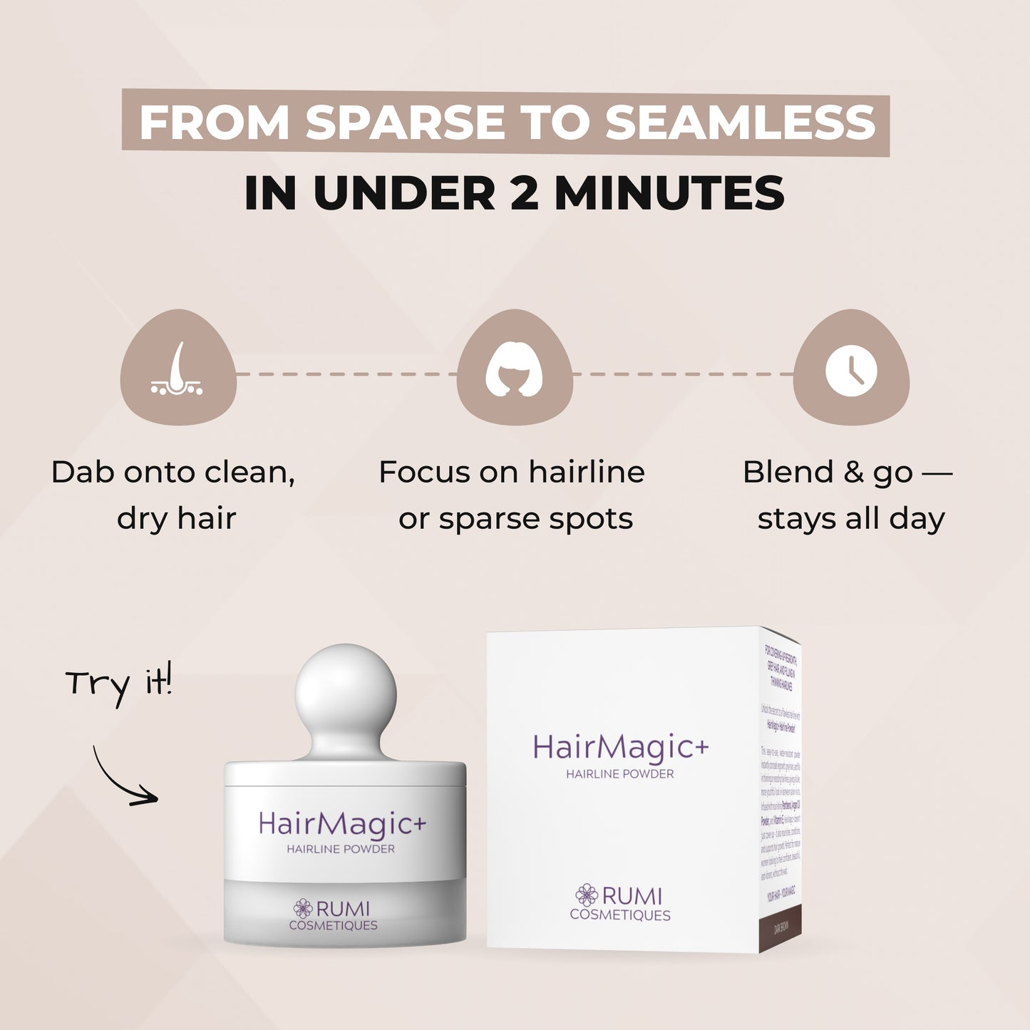 HairMagic+ Hairline Powder For Gray Roots