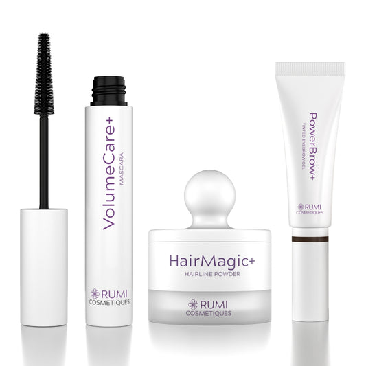 Mascara + Hairline Powder + Brow Gel